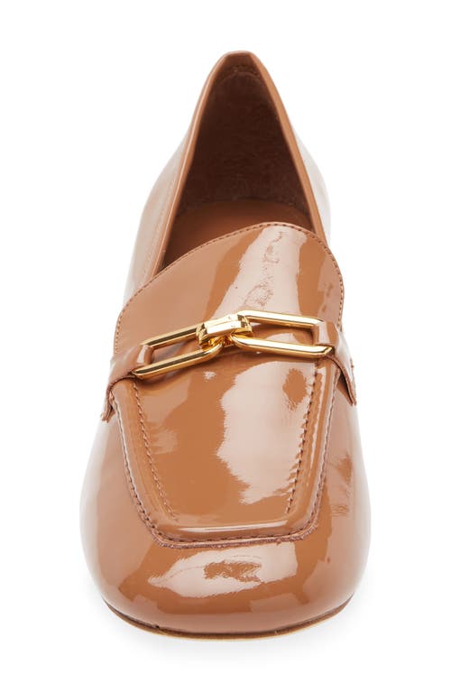 Jeffrey Campbell Archive Block Heel Pump In Natural Crinkle Pat Gold