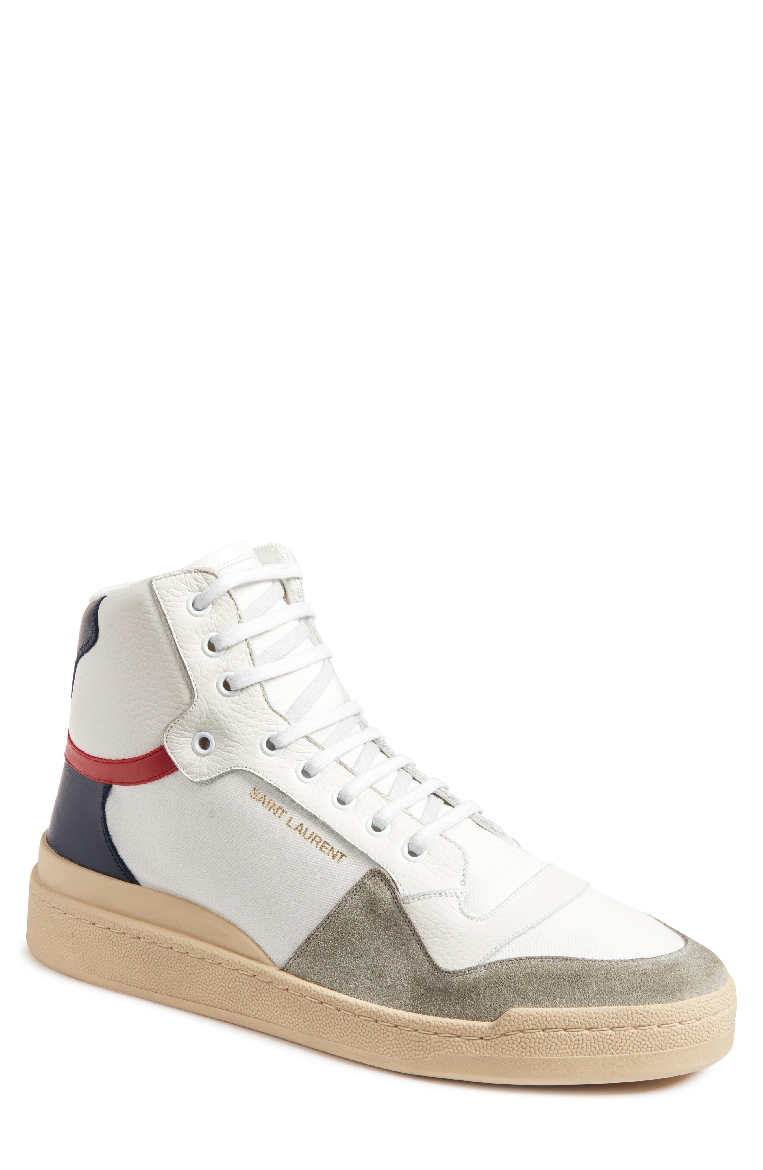 saint laurent mens high top sneakers