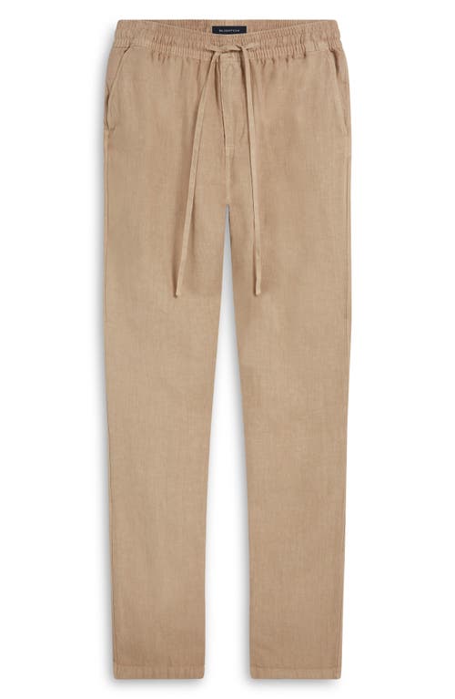 Bugatchi Linen Drawstring Pants in Cobblestone
