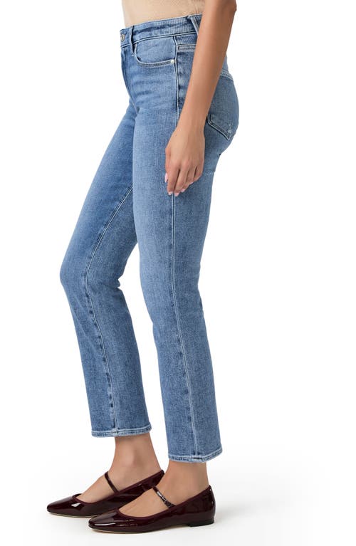 Shop Paige Cindy High Waist Ankle Wide Leg Jeans In Limo