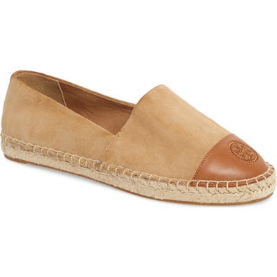 Tory Burch Colorblock Espadrille Flat- Brown