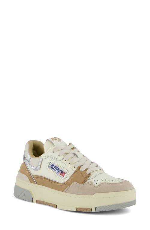 AUTRY CLC Low Sneaker in Suede/Nabuk Natural/Silver 