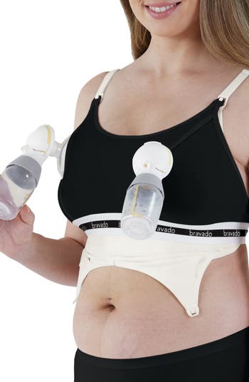 Buy Hands Free Pumping Bra, Breast Pumping Bra and Nursing Bra, Adjustable  Wireless Comfortable Breastfeeding and Pumping Bra fits Breast Pumps,  Small-XX-Large (Black, Large) at