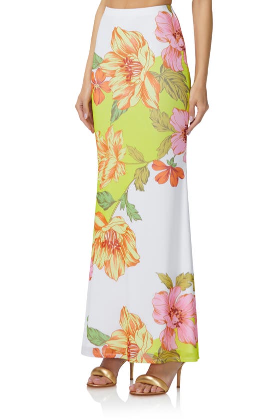Shop Afrm Cara Maxi Slip Skirt In Color Block Floral