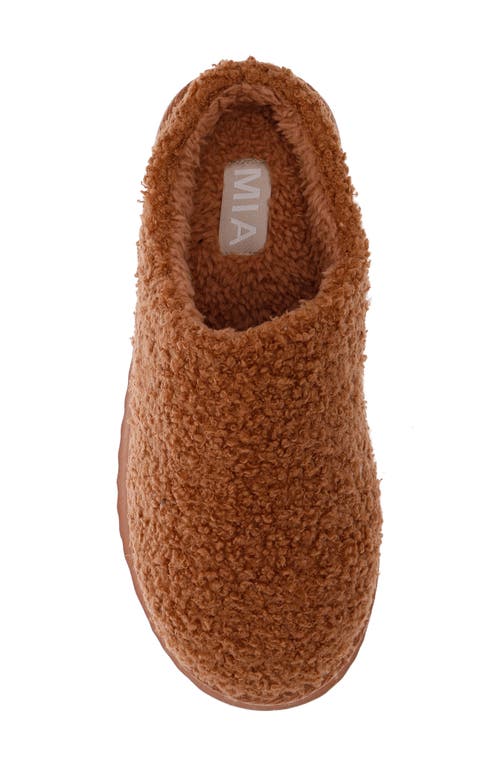 Shop Mia Icee Faux Shearling Platform Slipper In Tan