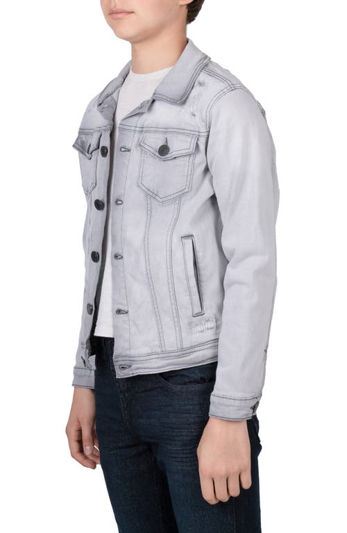 X-ray Xray Kids' Distressed Denim Jacket In Grey