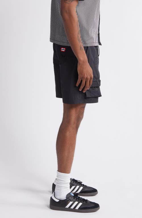 Shop Icecream Pine Nylon Cargo Shorts In Black