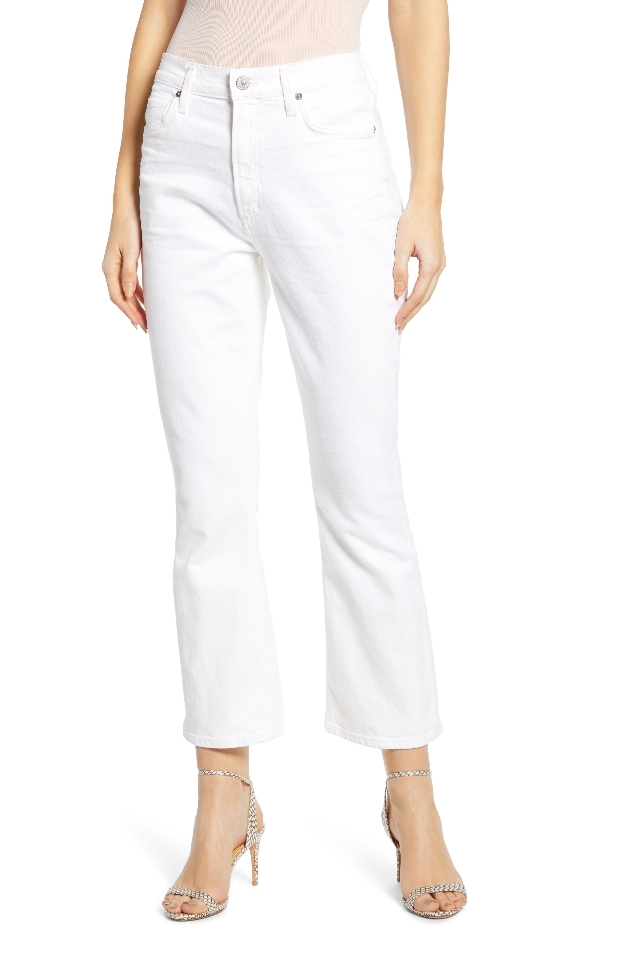 citizens of humanity cropped flare jeans