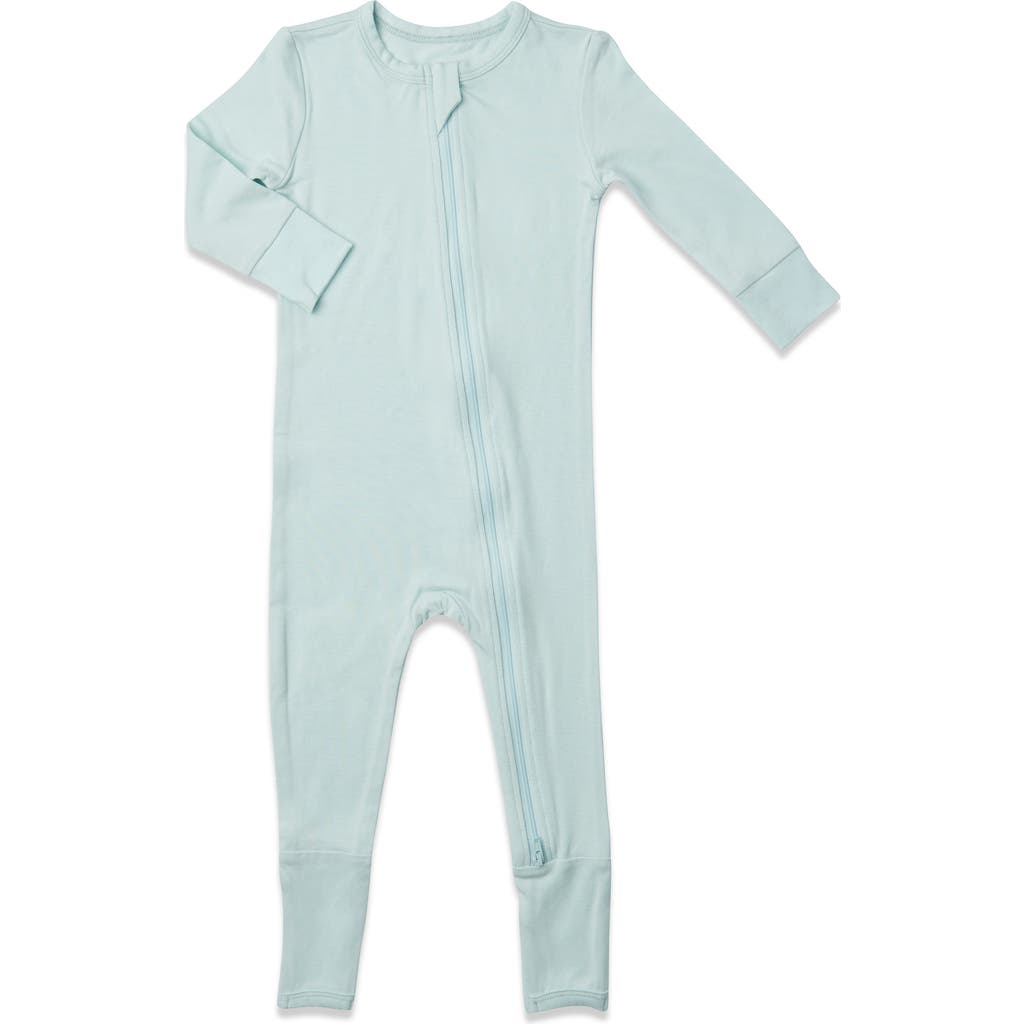 Shop Baby Grey By Everly Grey Convertible Zip Romper In Whispering Blue