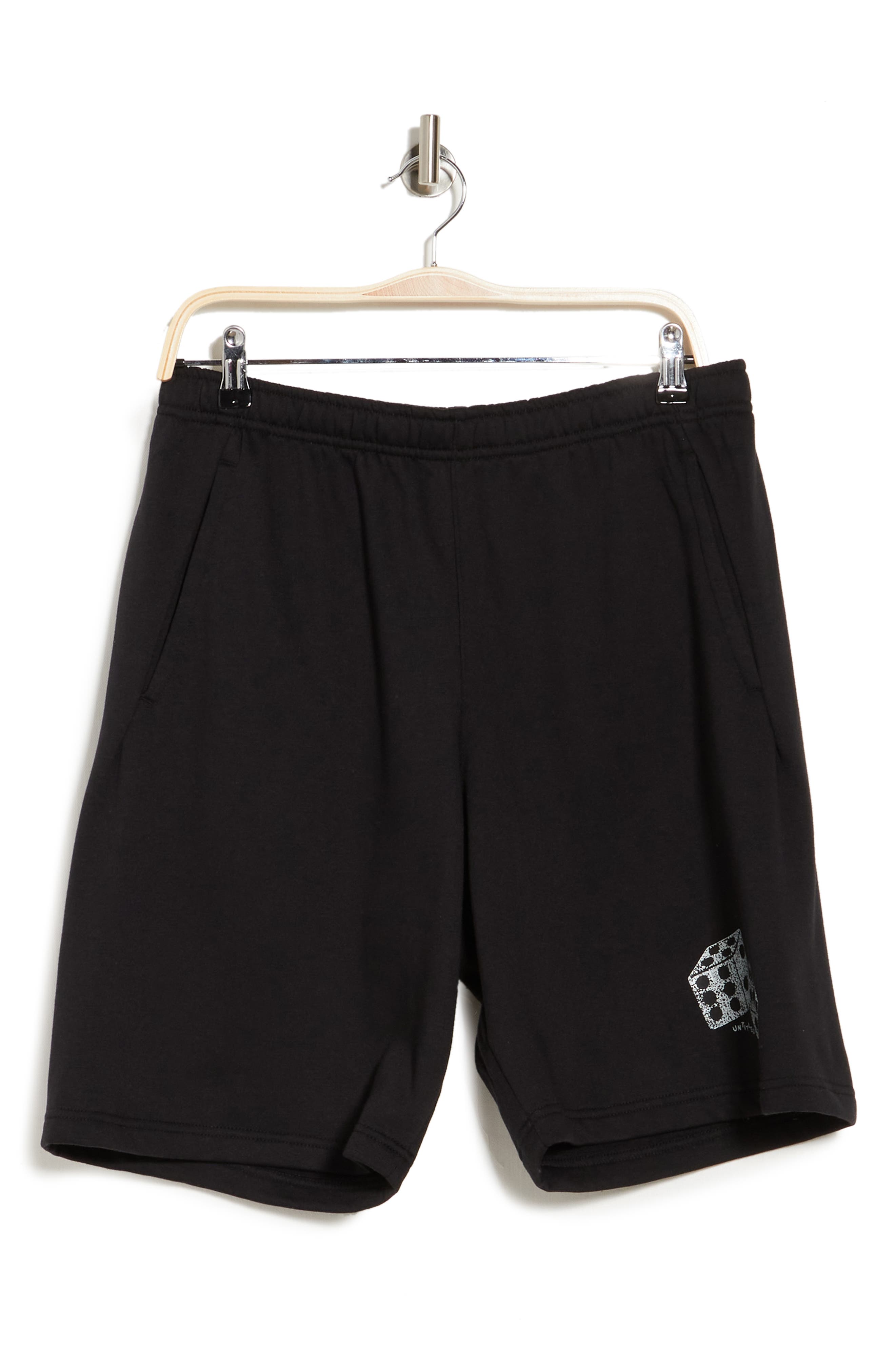 Designs Untitled Dice Graphic Shorts In Black W/silver