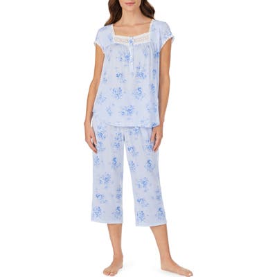 Eileen West Crop Pajamas, Blue