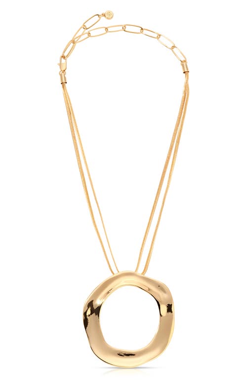 Ettika Plated Open Circle Statement Necklace In Gold