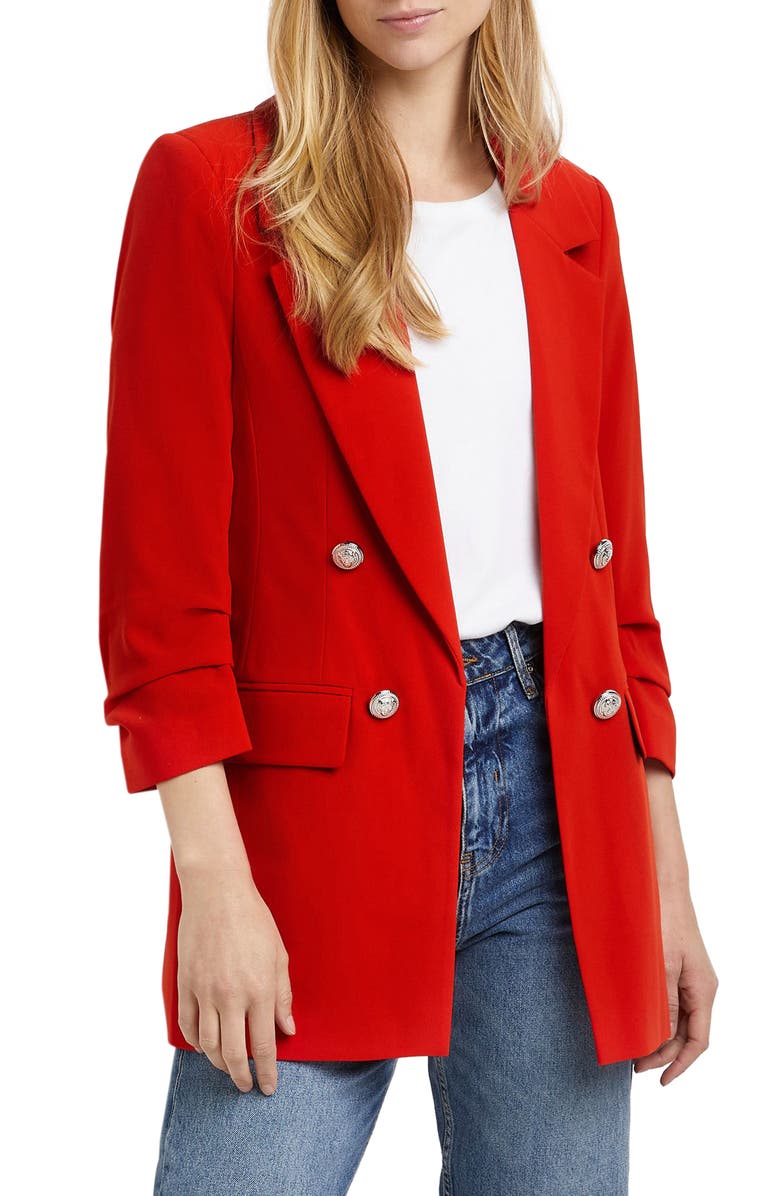 thee stap Panorama Duchess Kate Middleton arrives to Denmark wearing a regal red Zara blazer;  how to get the look - Good Morning America