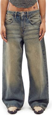 BDG Urban Outfitters Jaya Tinted Low Rise Wide Leg Jeans