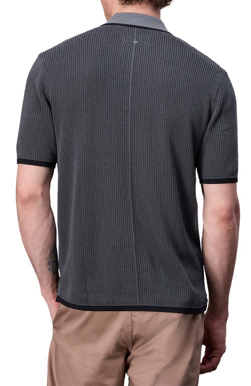 Rag & Bone Harvey Classic Fit Polo Shirt In Shark Blue
