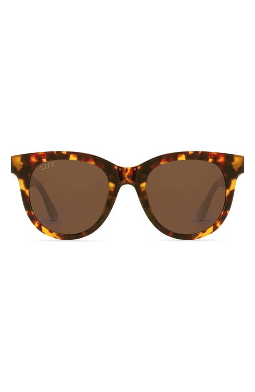 DIFF Shay 51mm Gradient Cat Eye Sunglasses in Amber Tortoise