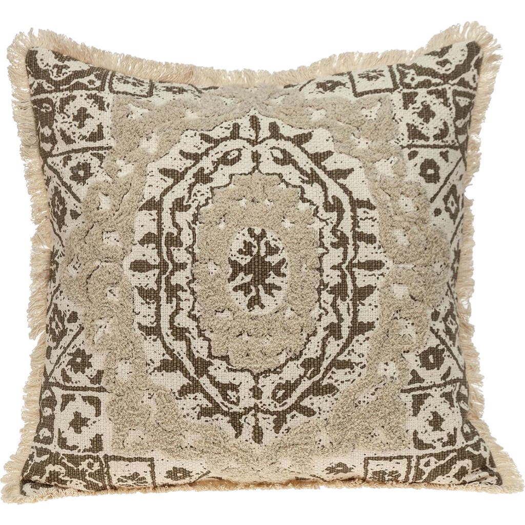 Parkland Collection Abu Cotton Throw Pillow In Beige