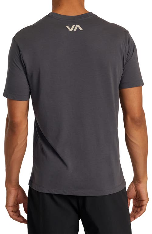 Shop Rvca Va Blur Performance Graphic Tee In Slate