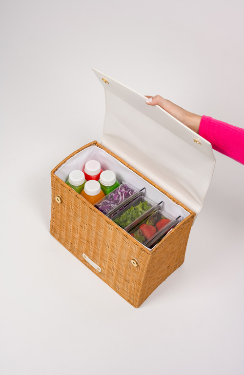 Modern Picnic The Large Luncher In Darker White Wicker