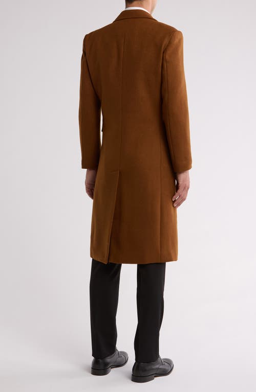 Braveman Double Breasted Coat In Caramel