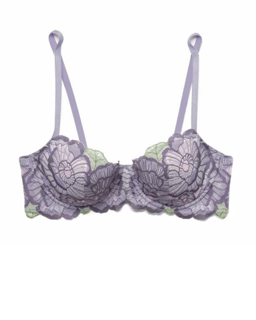 Shop Adore Me Colete Contour Balconette Bra In Floral Grey