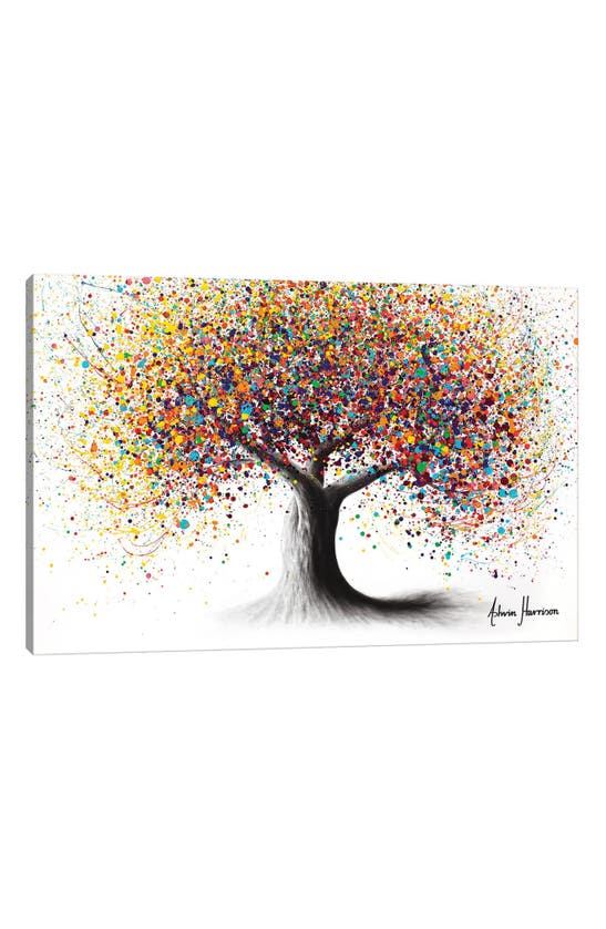Icanvas Rainbow Soul Tree By Ashvin Harrison Canvas Wall Art In White-multi