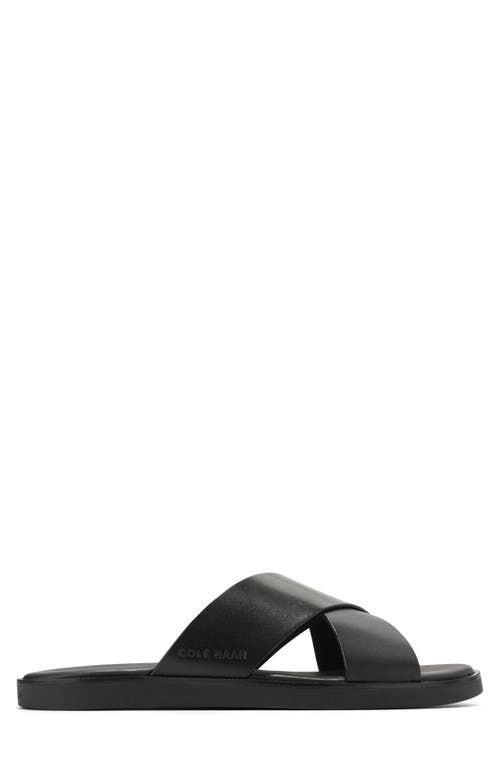 Cole Haan Nantucket Cross Strap Sandal In Black/black