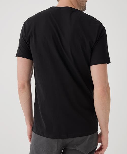 Pact Organic Cotton Softspun Pocket Crew Tee In Black