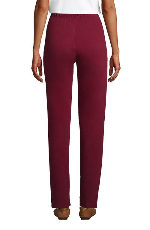 Shop Lands' End Sport Knit High Rise Pants In Rich Burgundy