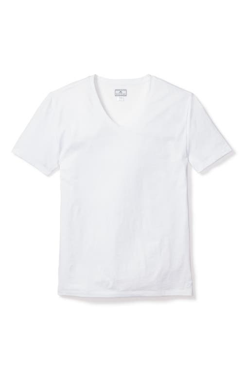 Shop Petite Plume Pima Cotton V-neck Sleep T-shirt In White