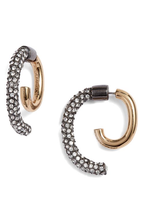 DEMARSON Luna Convertible Pavé Earrings in Pave Gold at Nordstrom