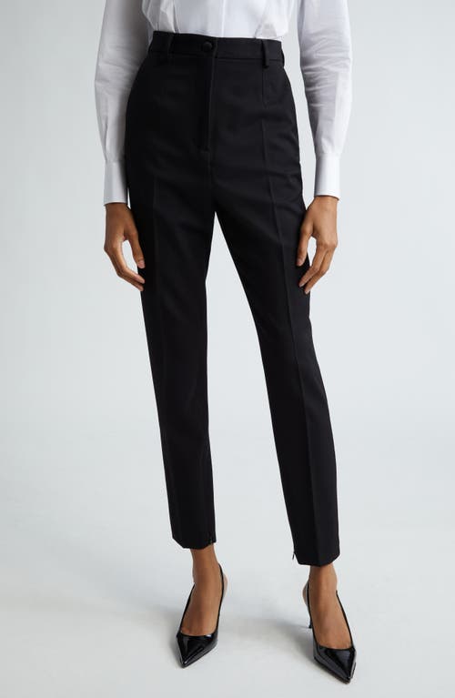 Dolce & Gabbana Wool Blend Gabardine Ankle Trousers Nero at Nordstrom, Us