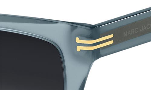 Marc Jacobs Eyewear Square Frame Sunglasses In Blue/grey Shaded