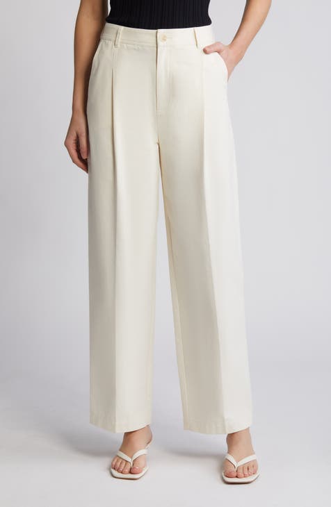Women's White Straight-Leg Pants | Nordstrom