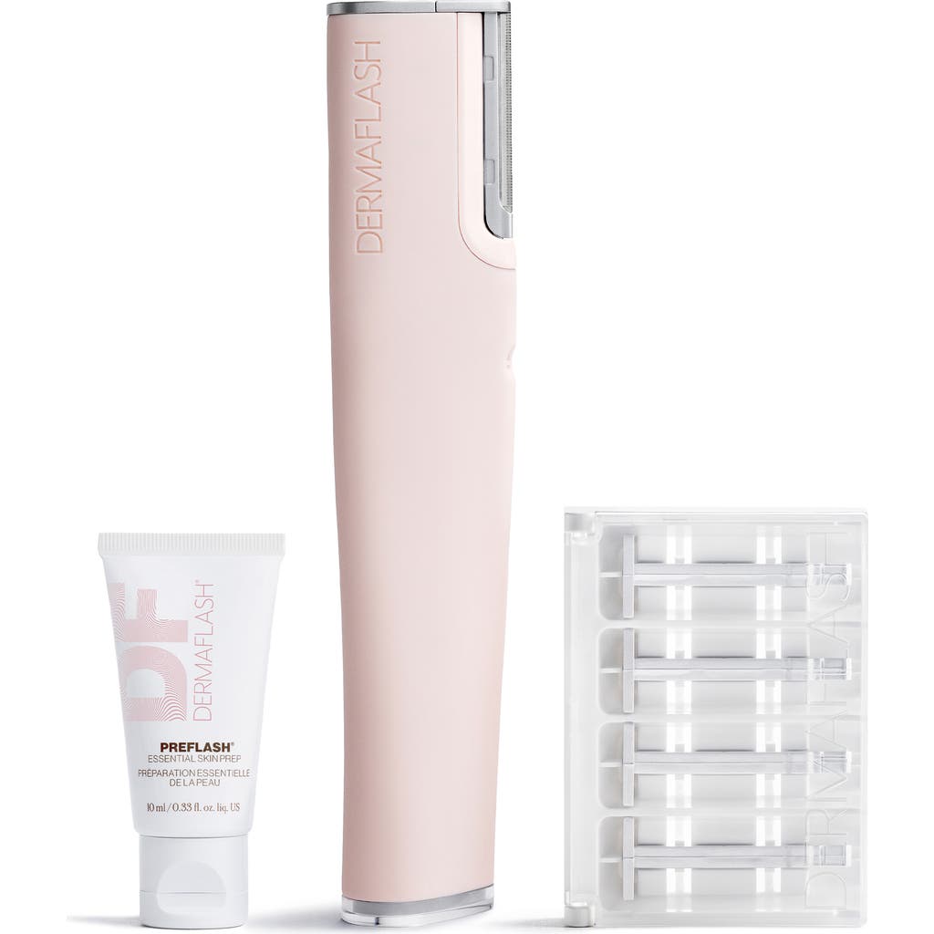 DERMAFLASH LUXE+ Advanced Sonic Dermaplaning & Peach Fuzz Removal Set in Blush