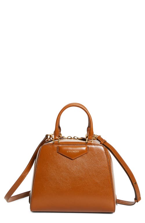 Givenchy Mini Antigona Cube Leather Handbag in Soft Tan at Nordstrom