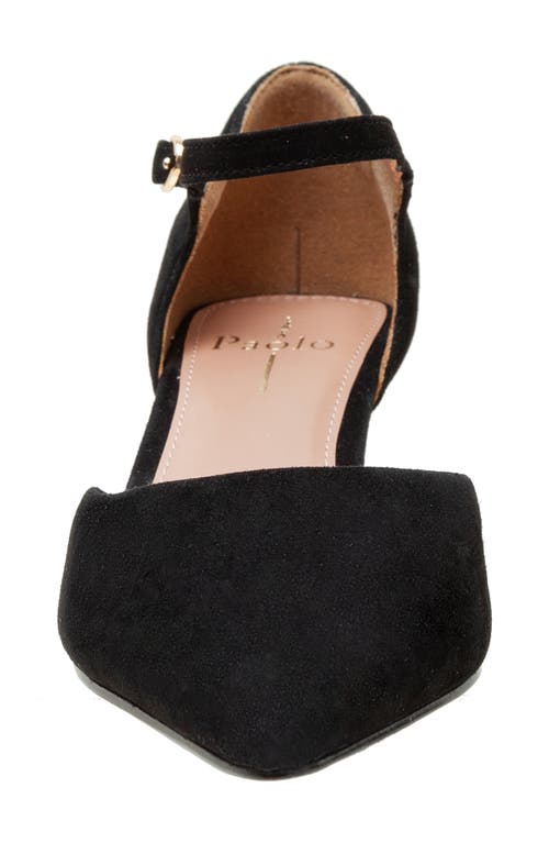 Linea Paolo Carey Ankle Strap Pointed Toe Pump In Black