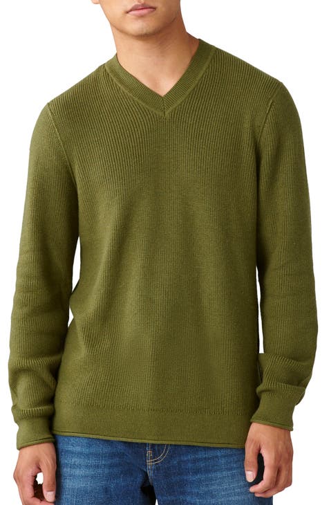 Lucky Brand Men's Cloud Soft V-Neck Sweater at  Men's