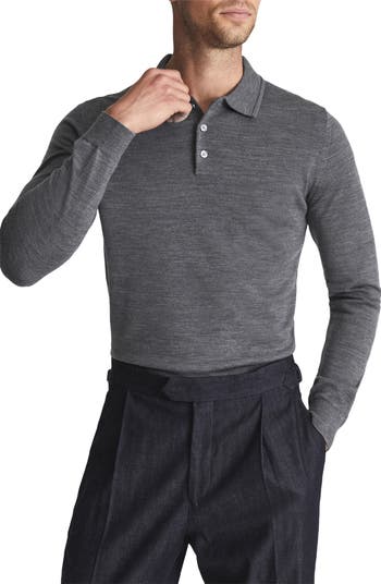 Reiss long best sale sleeve polo