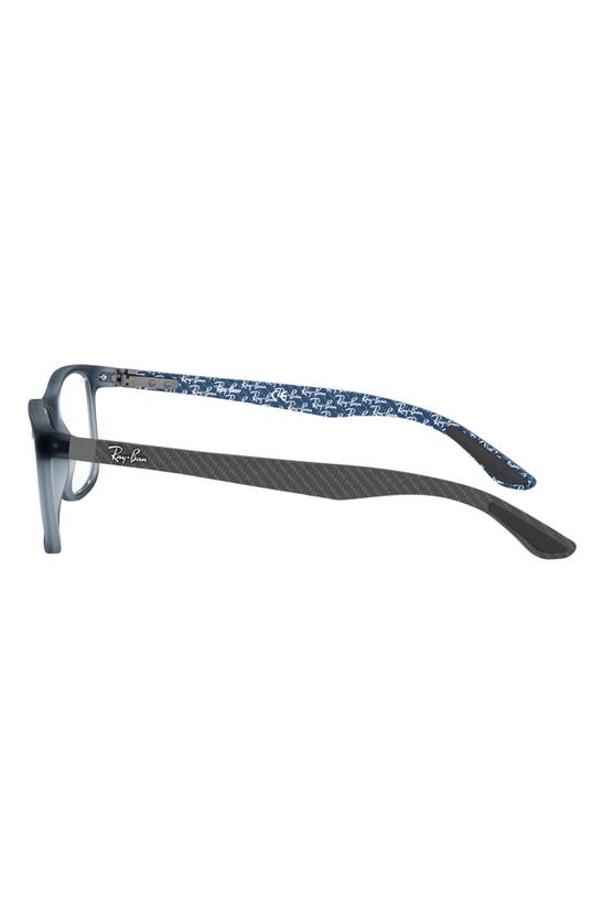 Shop Ray Ban Ray-ban 55mm Square Optical Glasses In Matte Blue