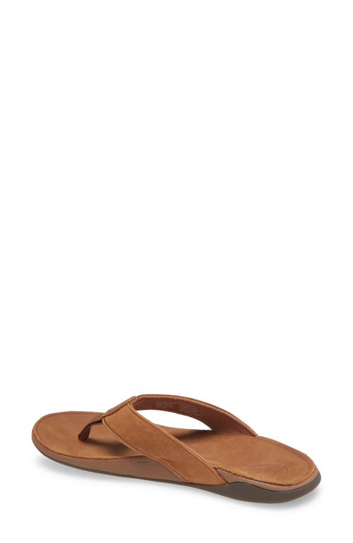 Shop Olukai Tuahine Waterproof Flip Flop In Toffee/toffee