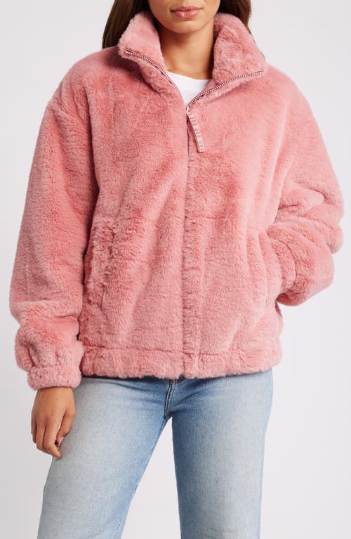 Shop Ugg(r) Faux Fur Jacket In Pink Cedar