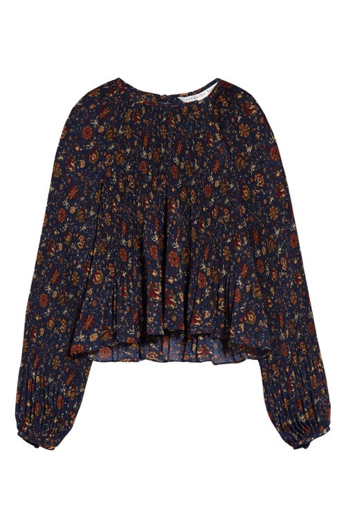 Veronica Beard Lewin Floral Blouse in Ink Multi at Nordstrom, Size 4 | Nordstrom