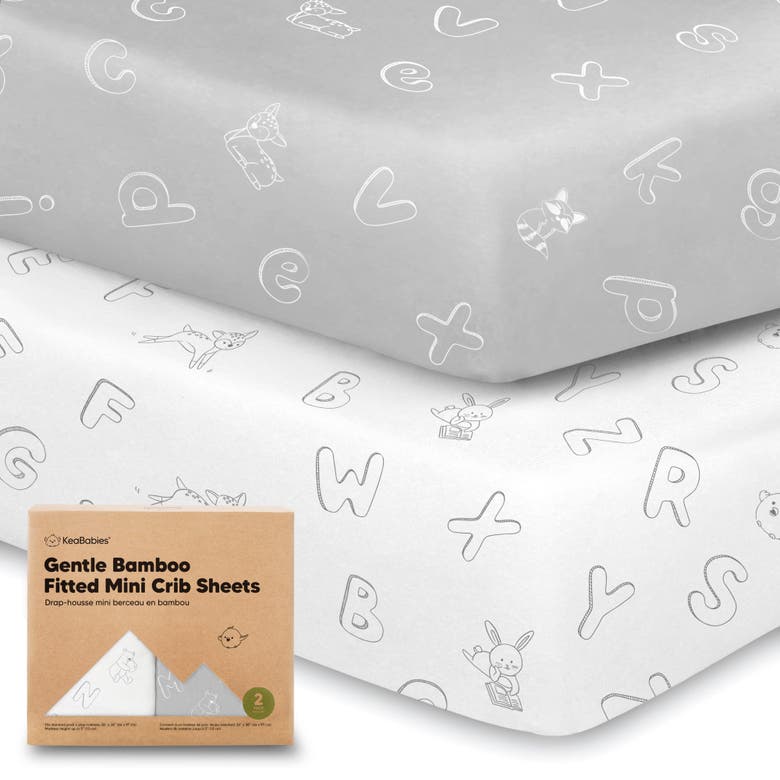 Shop Keababies Isla Fitted Mini Crib Sheets In Abc Land