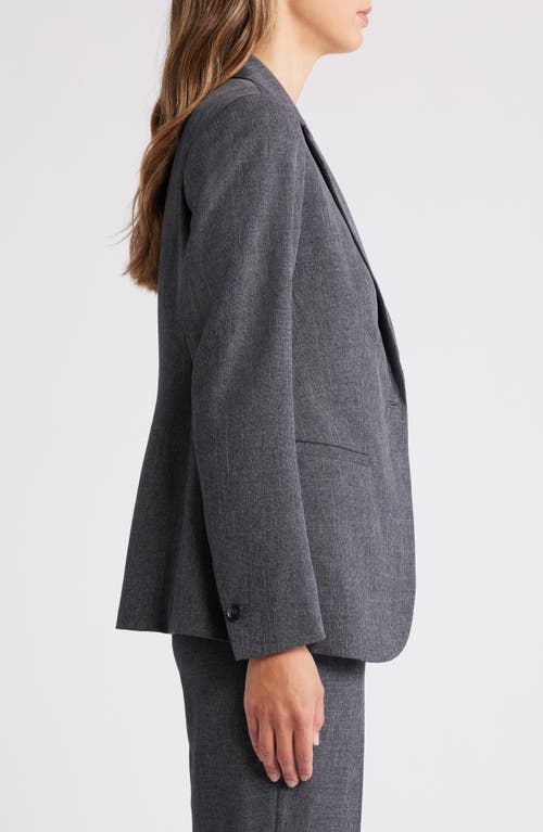 Anne Klein Stretch One Button Blazer In Anne Black Multi