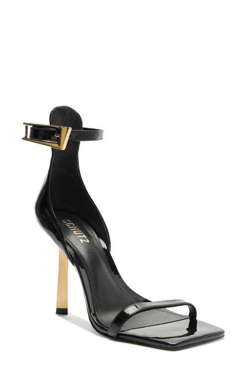 Shop Schutz Ciara Ankle Strap Sandal In Black