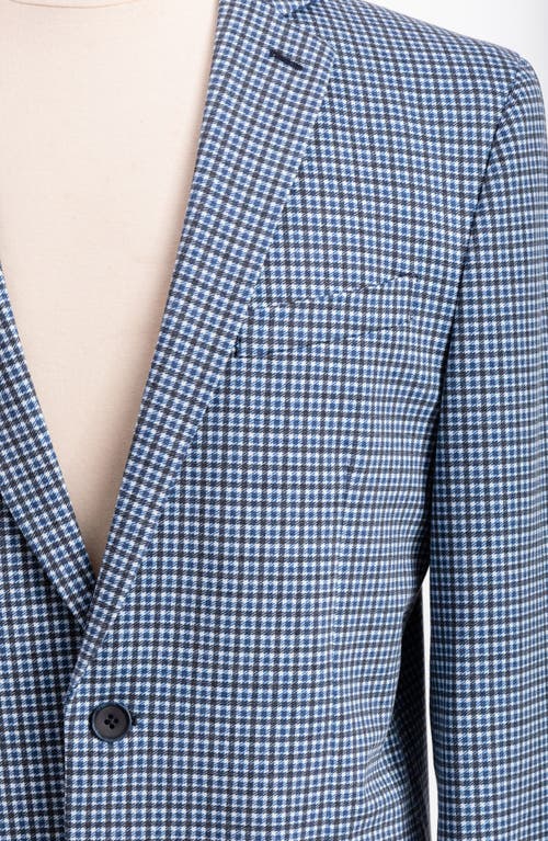 Savile Row Co Navy Check Knit Sport Coat In Navy
