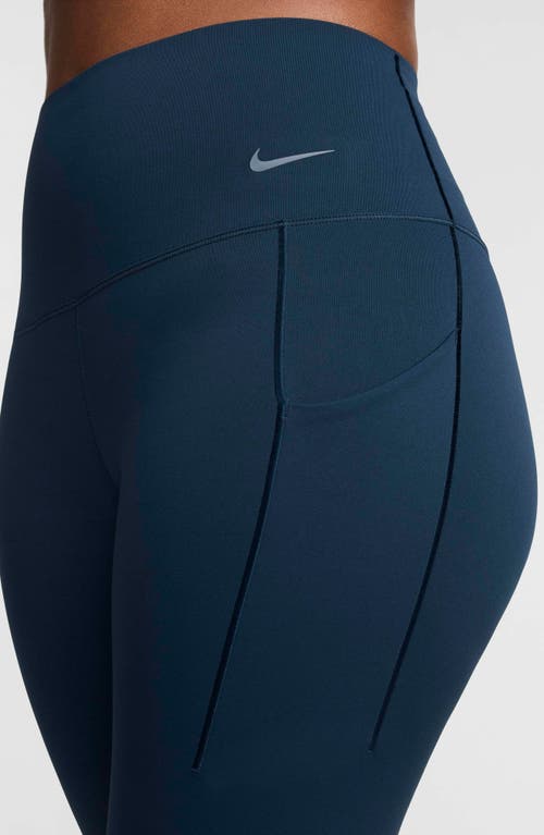 Shop Nike Dri-fit High Waist Bike Shorts In Armory Navy/black