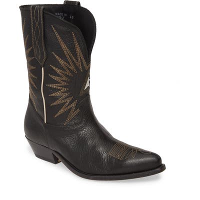 Golden Goose Wish Star Cowboy Boot, Black