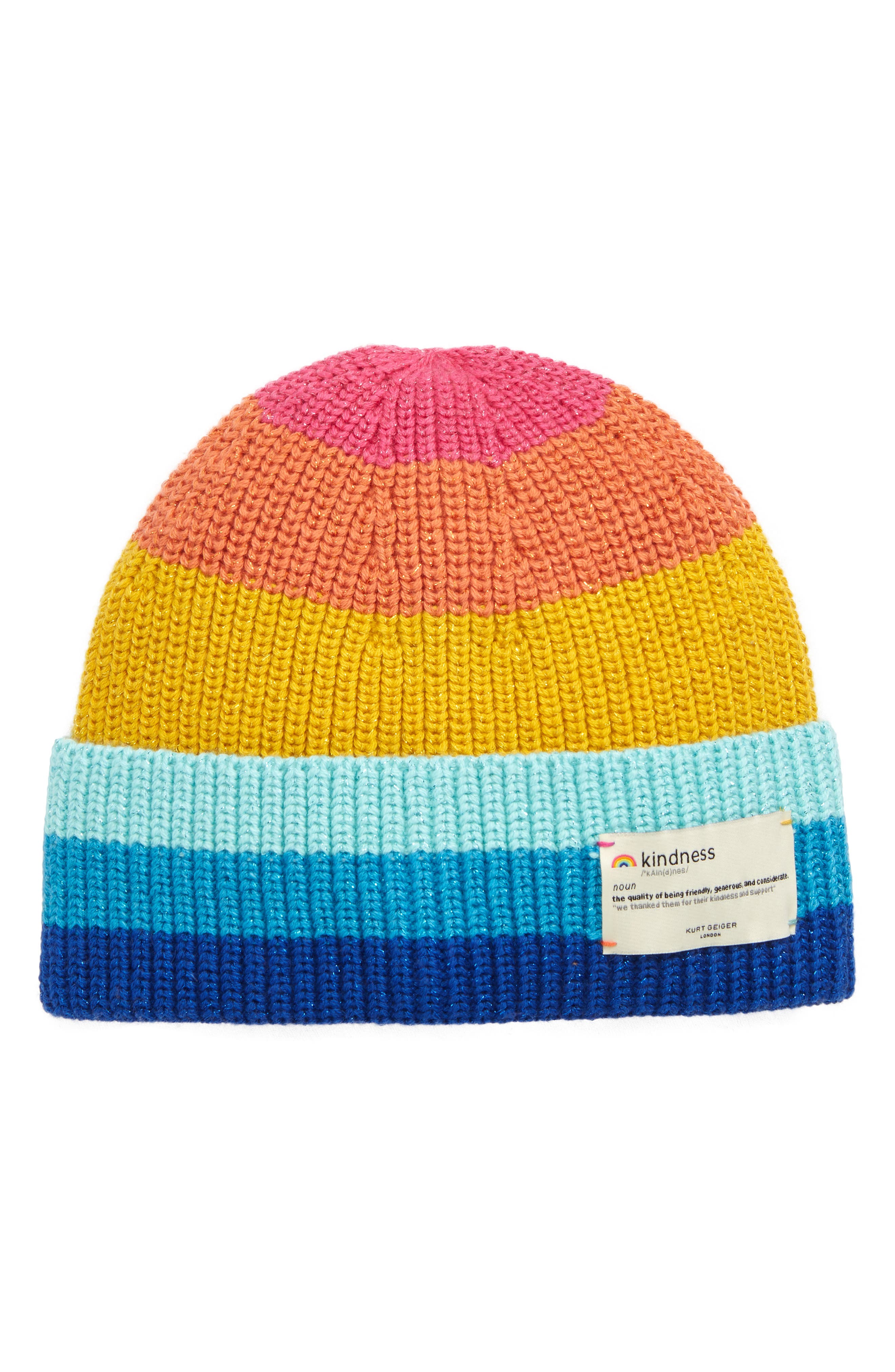kurt geiger rainbow beanie